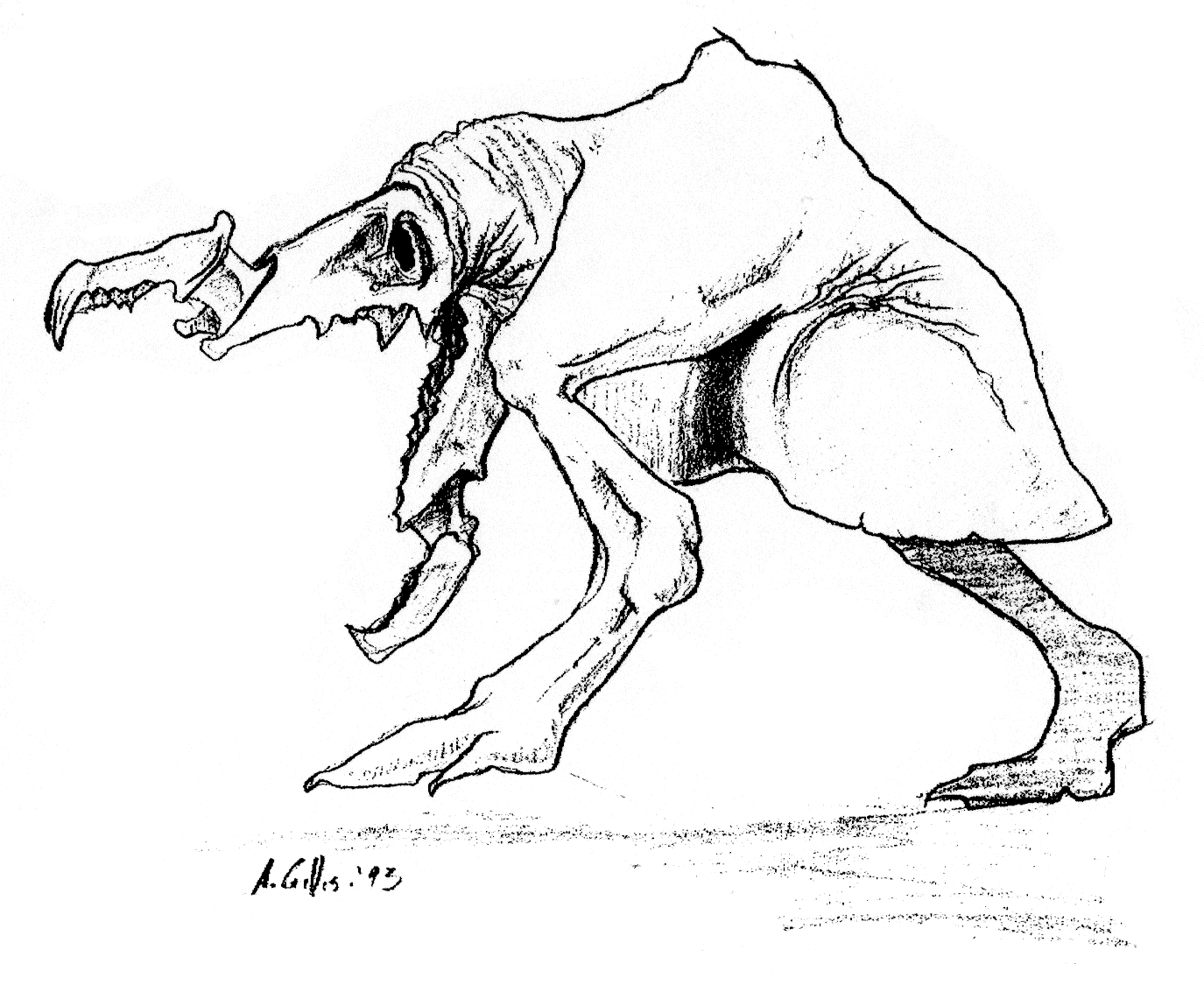 Early Artist Concept Drawings Of The Shrieker